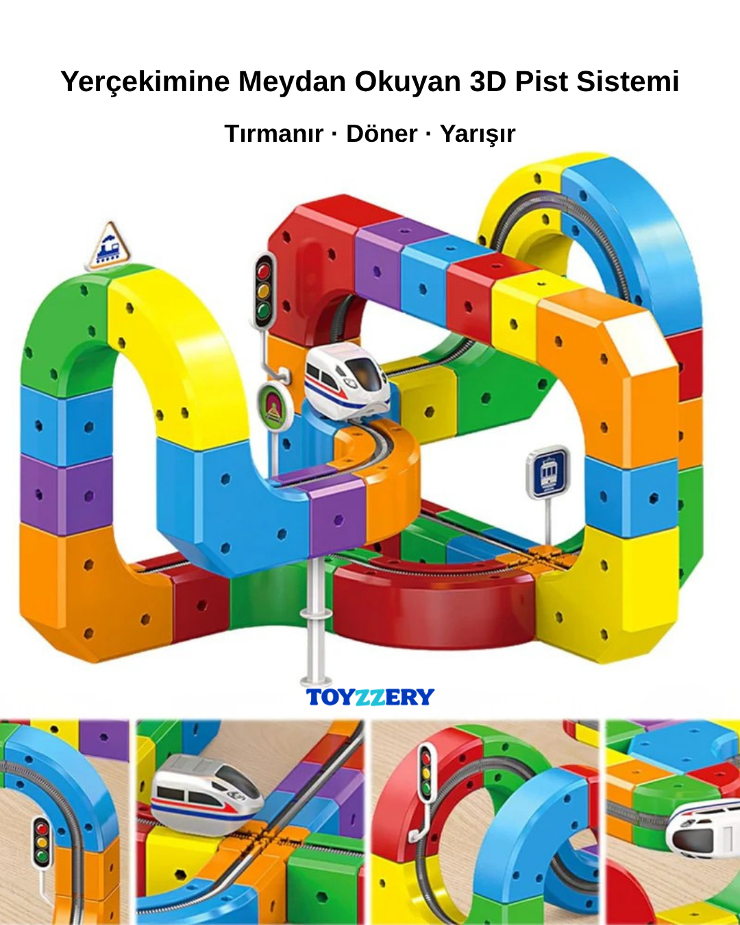TOYZZERY Manyetik Tren Seti
