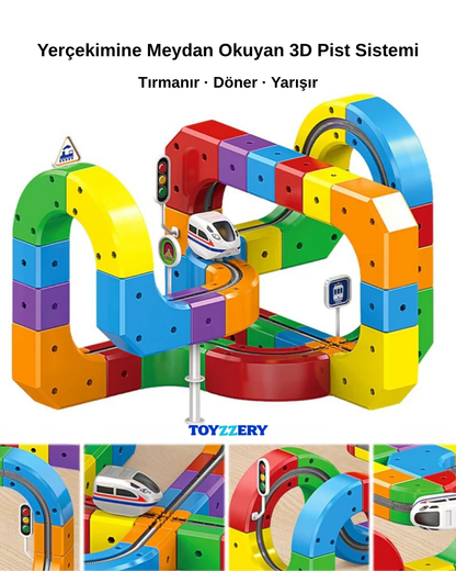 TOYZZERY Manyetik Tren Seti