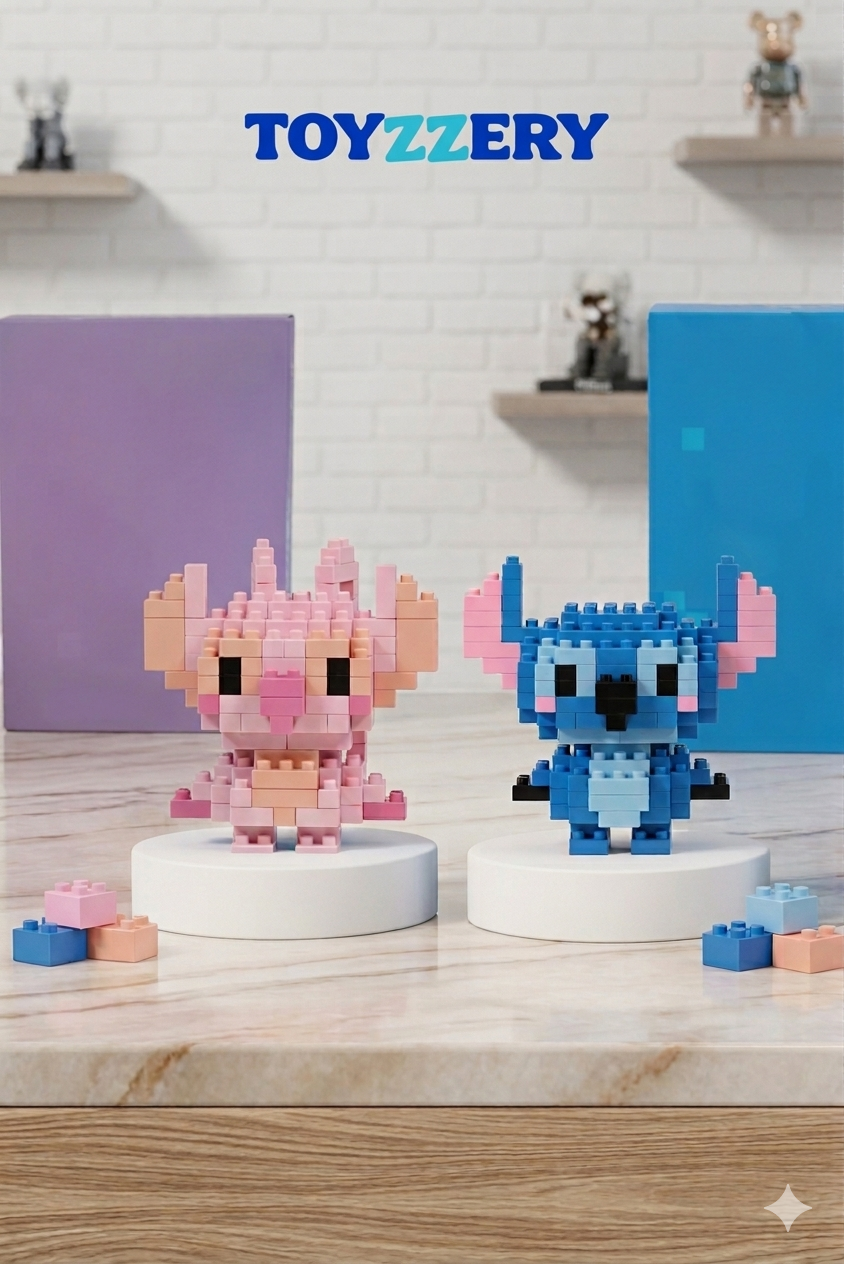 Sevimli Çift Stitch & Angel Mini Lego Seti 🥰