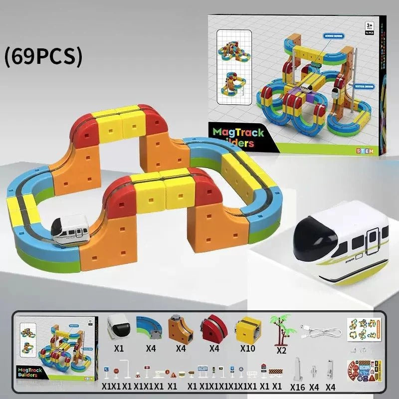 TOYZZERY 360° Hareketli Manyetik Tren Seti