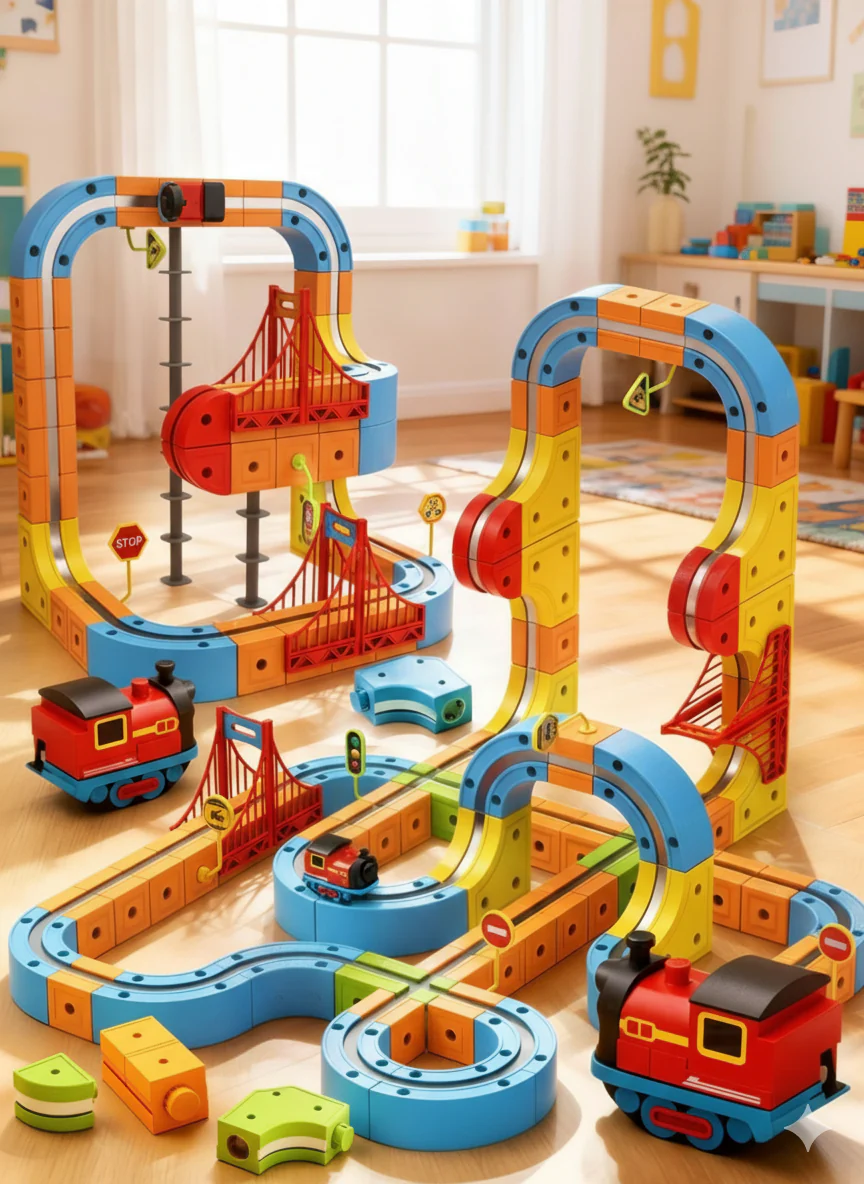 TOYZZERY Manyetik Tren Seti