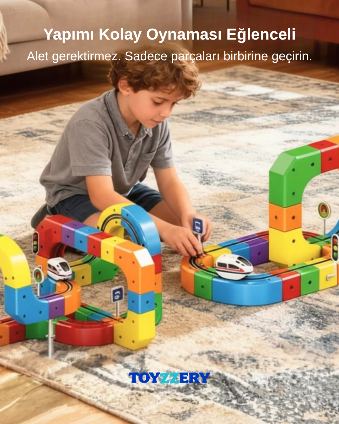 TOYZZERY Manyetik Tren Seti